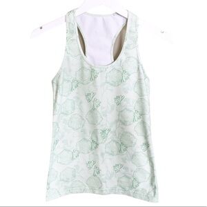 LULULEMON Cool Racerback Tank Top With Seashell Print Mint Green Size 4